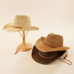 Stylish Cowboy Hat For Men And Women Breathable And Waterproof Shade PP Outdoor Straw Hats