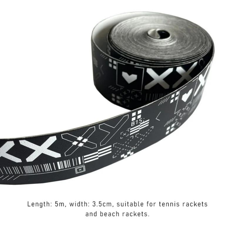 

Men Tennis Racket Head Tape Lightweight Reduce Impact Friction Sticker 500cm Racquet Head Protection Paddle Frame Sticker