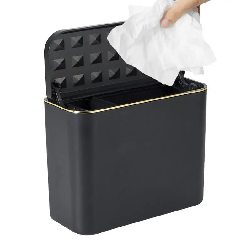 Automotive Garbage Cans Container Car Organizer Leak-Proof Auto Dustbin Lid Trash Bin For Car Vehicle