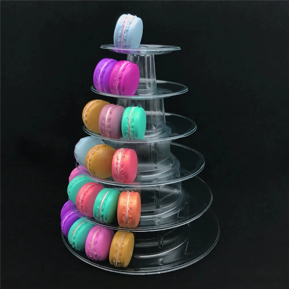 Description Picture 4 of itemCake Display Stand 6 Layers Macaroon Pyramid Tower Plastic Party Supplies Kitchen Wedding Birthday Cake Decor Bakeware Tools
