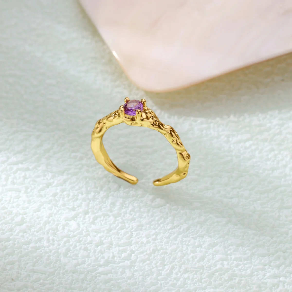 Purple Zircon Rings for Women Girls