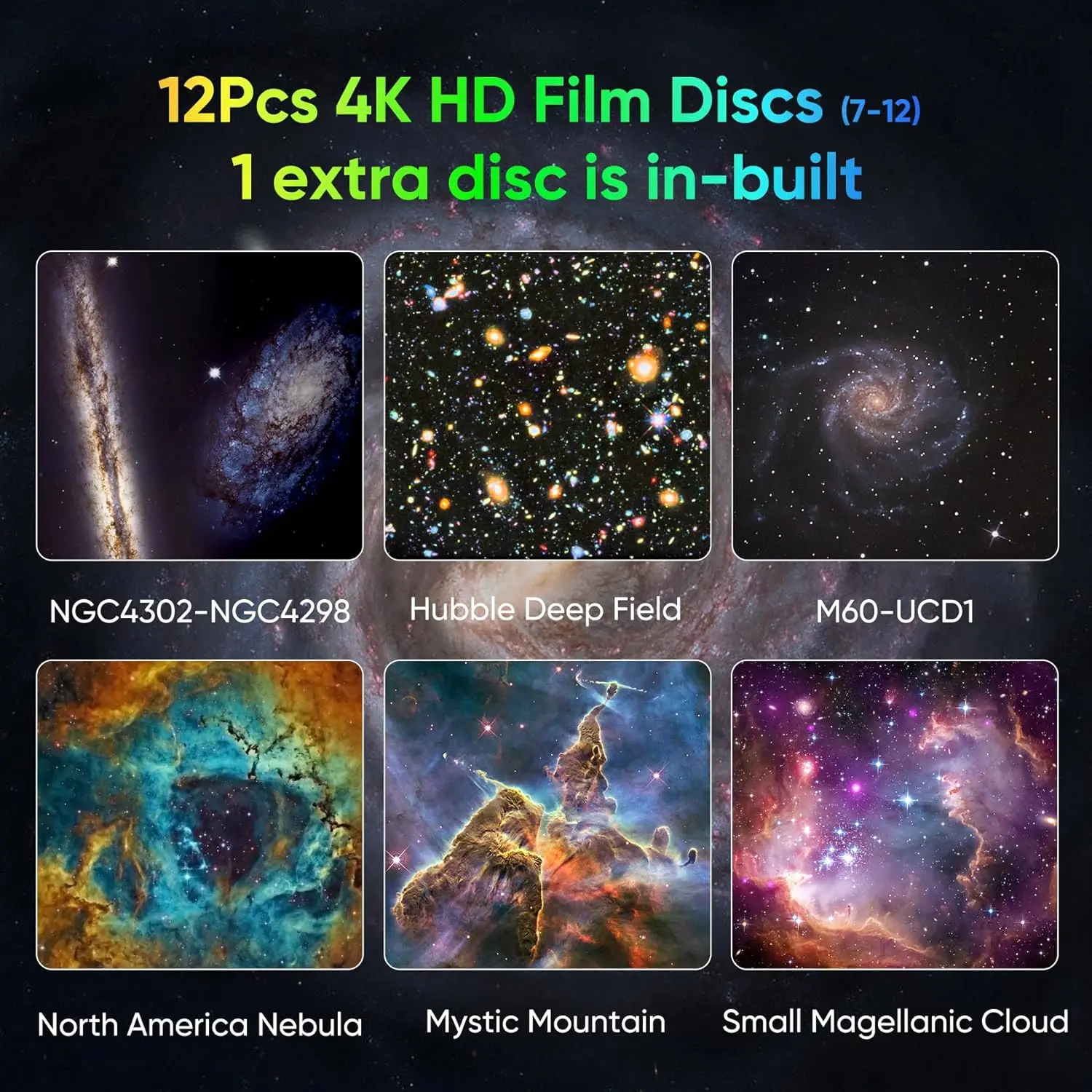 12 in 1 Cosmic Starry Sky Galaxy 4K HD Projector Night Light Decoration 360° Rotate Bedroom Romantic Lamp for Kids Adults Gift 3