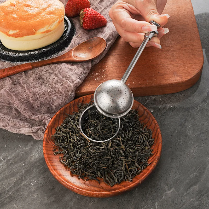 

Reusable Stainless Steel Tea Infuser Sphere Mesh Strainer Coffee Herb Spice Filter Diffuser Handle Ball Kitchen Gadgets