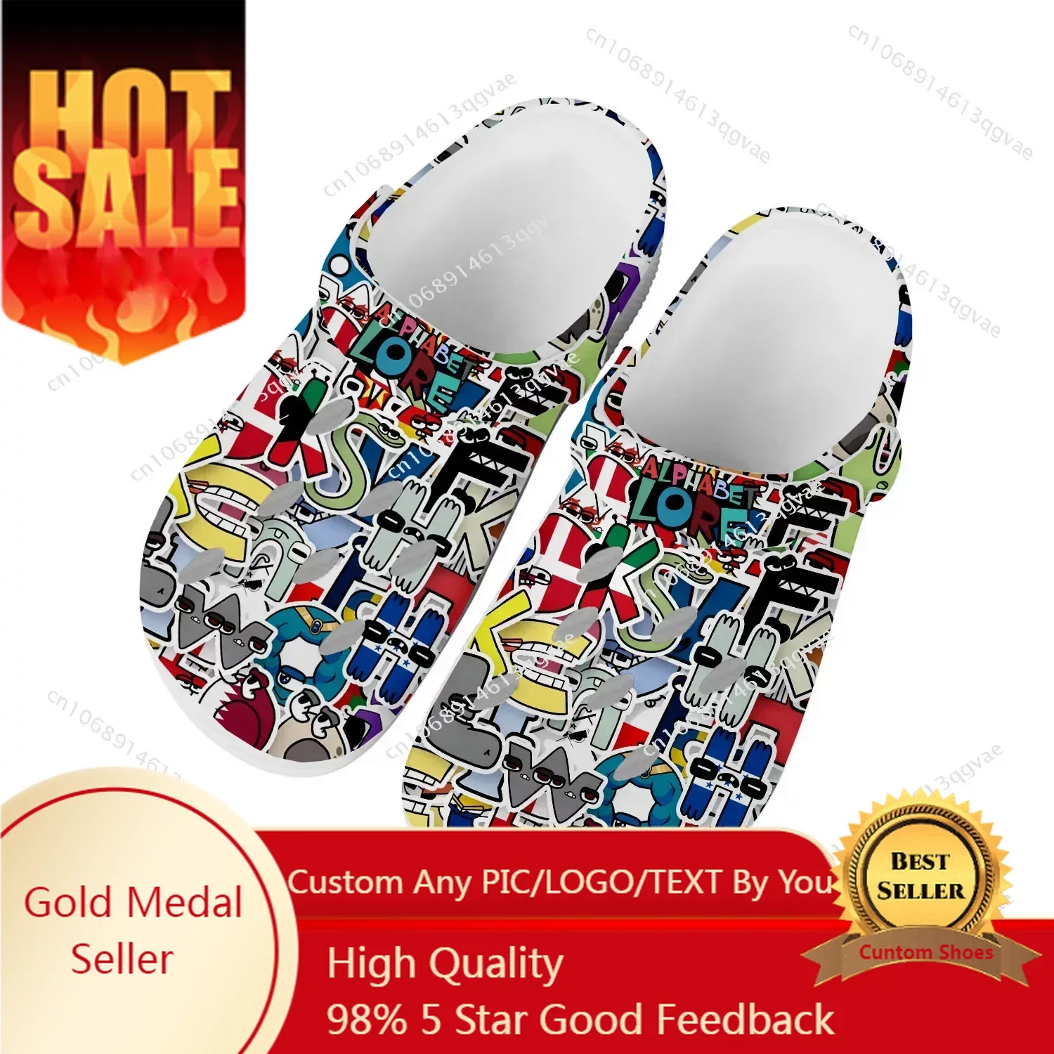 

Alphabet Lore Home Clogs Water Shoes Mens Women Youth Boy Girl Sandals Garden Bespoke Home Clog Customize Shoes Hole Slippers