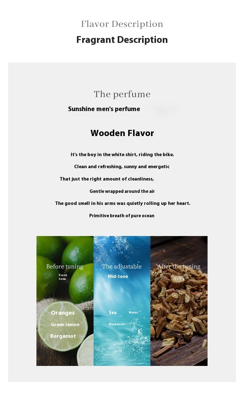 Affascinante confezione regalo di profumo maschile, fragranza durevole, colonia autentica Gentleman Blue Ocean Fragrance_voghion.com