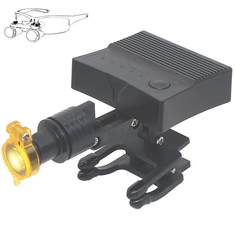 

Denspay Mini Wireless 3/5W Dental Headlight Dentistry Headlamp Portable for Dental Loupes Lab Medical Magnifier Magnification