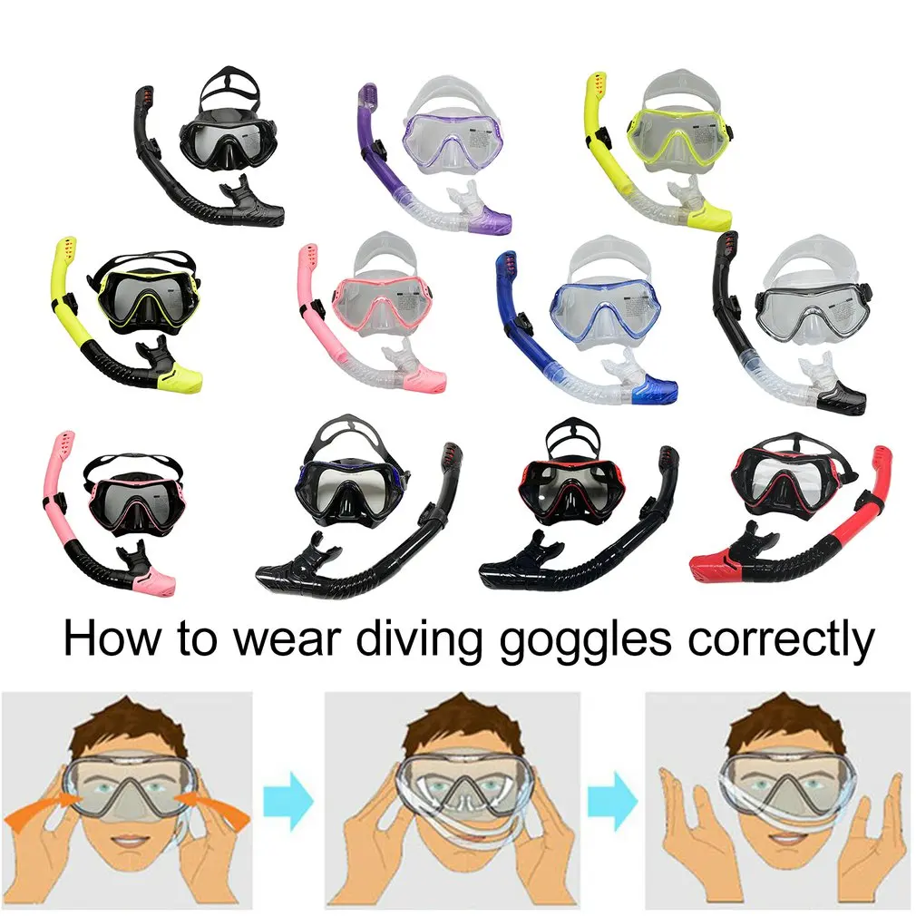 New Professional Scuba Diving Masks Snorkeling Set Adult Silicone Skirt Anti-Fog Goggles Glasses Swimming Pool Equipment