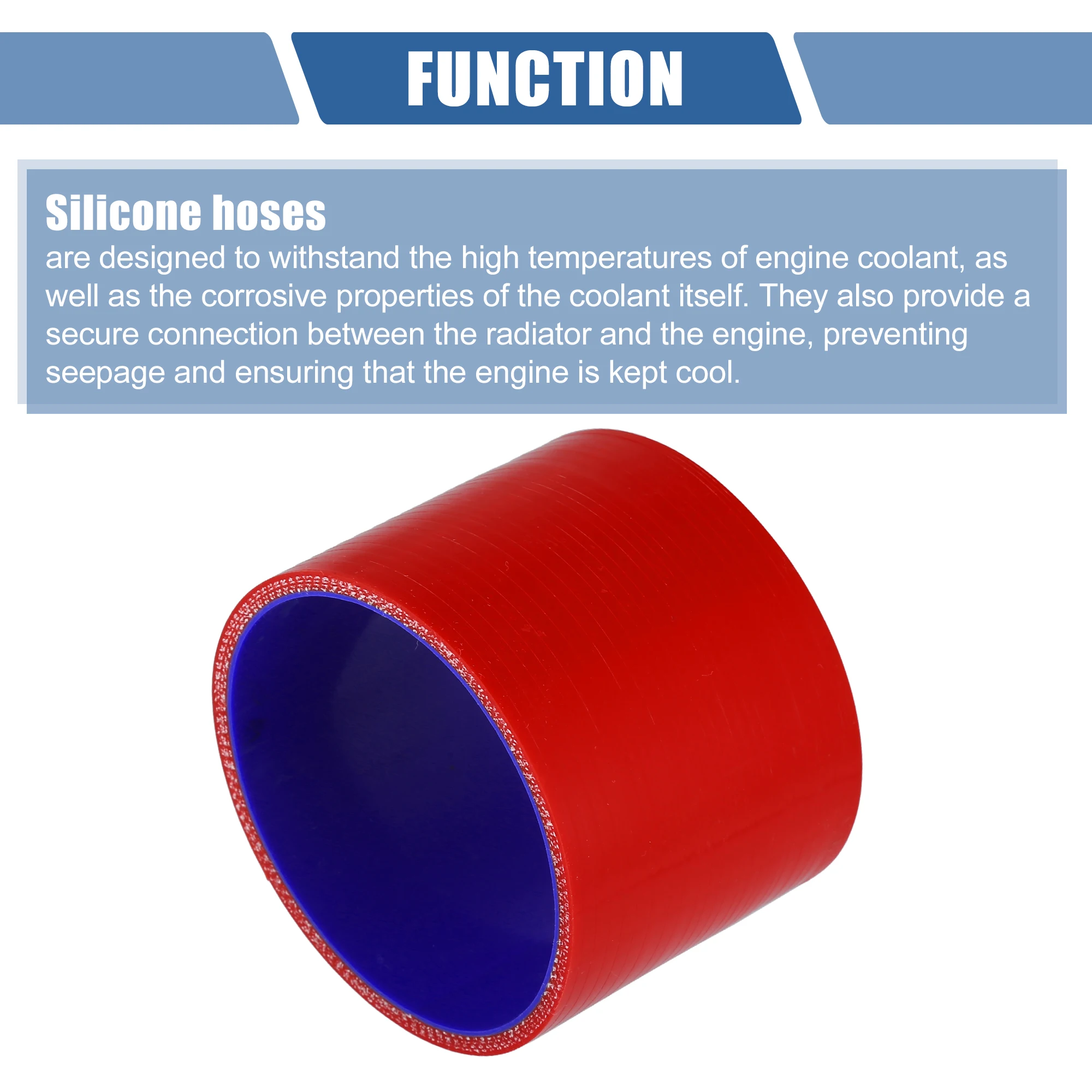 Manguera De Silicona Azul Universal – 22 Mm De Diámetro, 127 Mm De Largo, Con Abrazaderas, Para Refrigerante