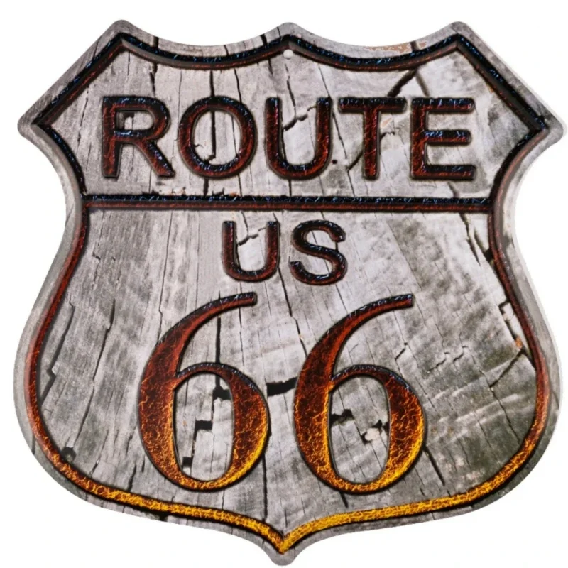 Фото Жестяные знаки Route 66 в винтажном стиле, металлический щит для гаража, мужской пещеры, бара, домашний декор для стен №3