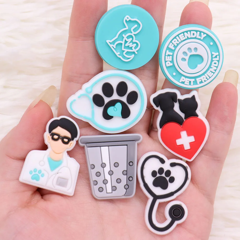 

Wholesale 50Pcs Stethoscope Pet Friendly Shoe Charms Accessories Dog Shoe Buckle Decoration Fit Adult Croc Jibz Shoes