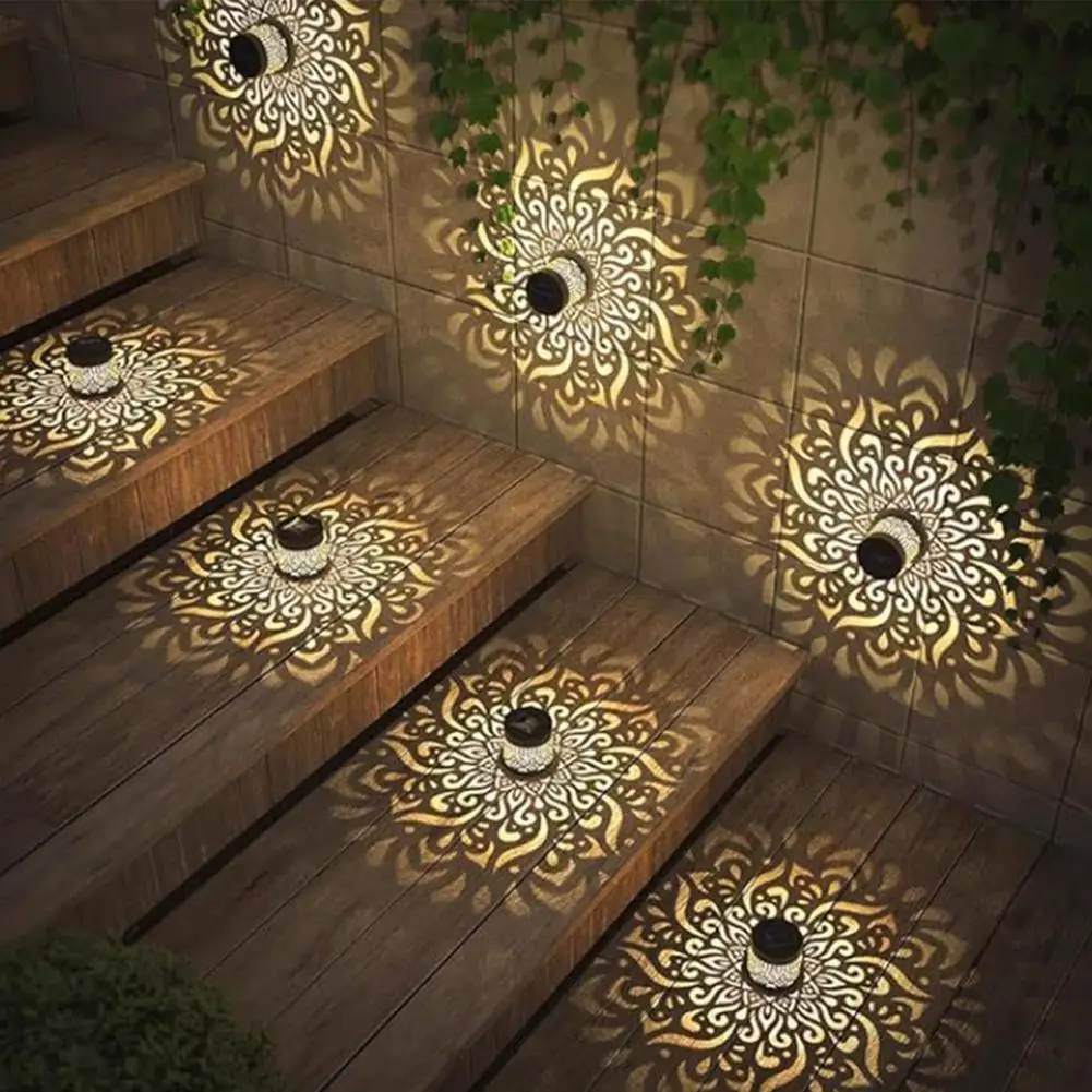 Solar Powered Datura Lantern Light Wall Lamp Outdoor Garden Patio Walkway Decorations 1Pcs Lighting For Garden Decor
