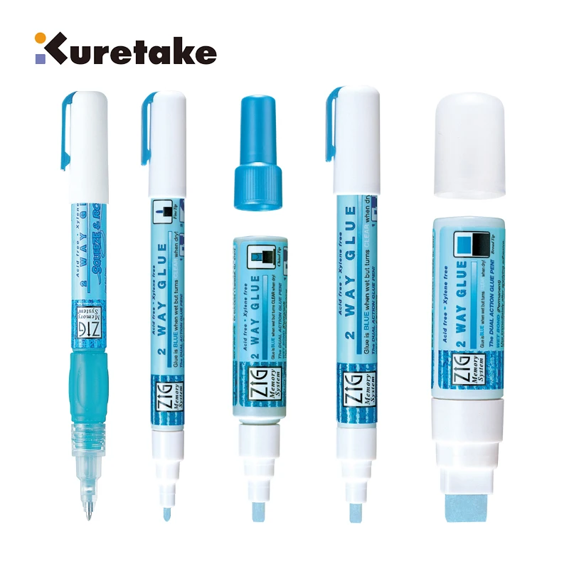 Glue Pen Zig Kuretake Memory System 2 Way Japan 1mm 2mm 4mm 15mm DIY