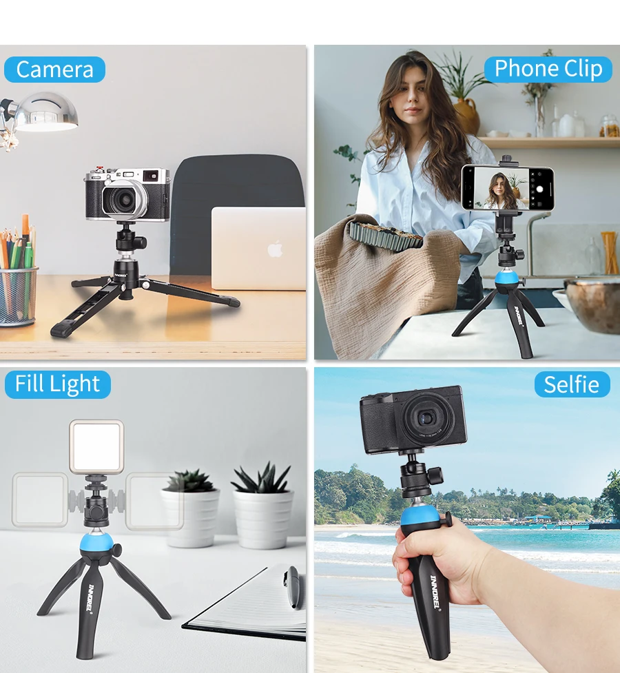 Mini Ball Head- C19 Mount Tripod Head-CNC Metal Low Profile Ballhead 360° Pan 90
