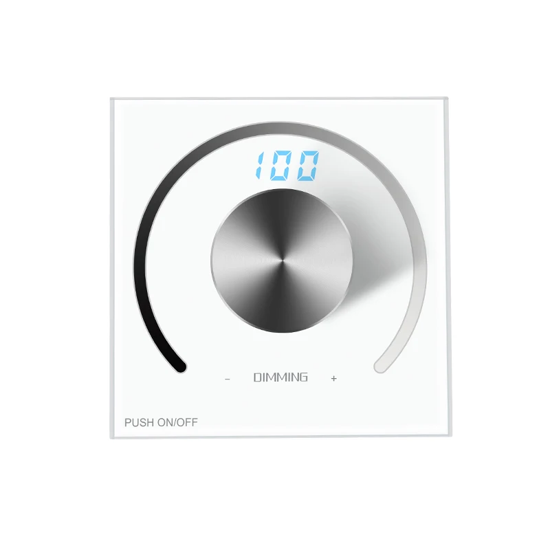 Led Dimmer 12V 24V 3 Canali Dimmer Pwm Controller Montaggio A Parete Pannello Manuale Display Digitale Rotativo Singolo Colore Led Strip Dim