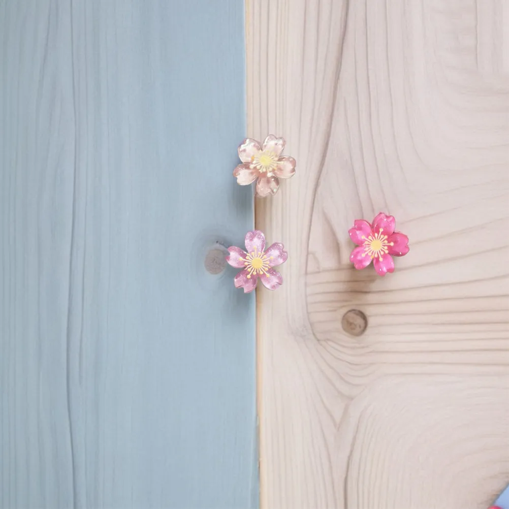 30개의 미적 감각이 돋보이는 벚꽃 레진 푸시핀, 장 플랫 압정, 게시판 사진 디스플레이, 책상 정리, 공예용