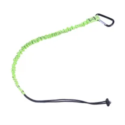 Retractable Tool Lanyard with Secure Carabiner and Adjustable Loop for Construction and Roofing (Fluorescent green B)