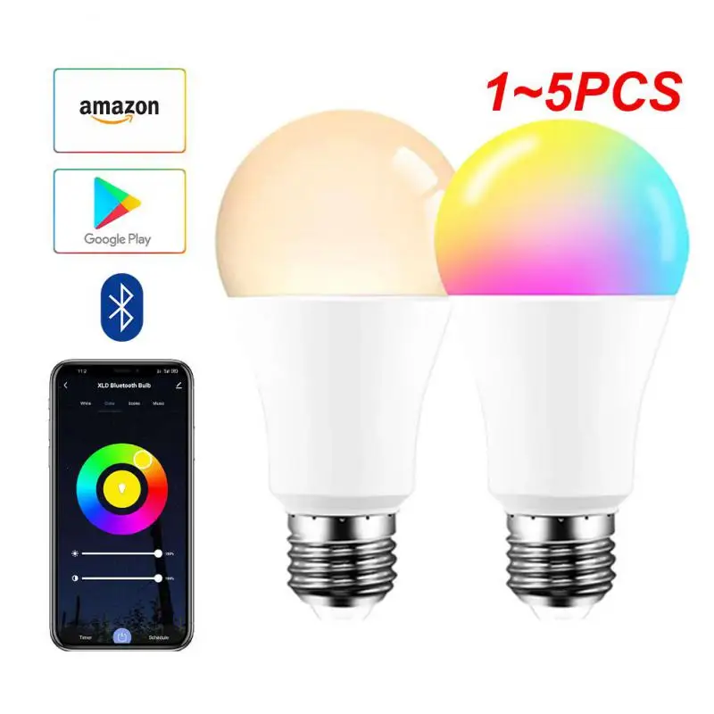 

1~5PCS WiFi Smart Lamp LED Light Bulb Alexa Yandex Alice Home Assistant APP Voice Control 15W Color RGB E27 220V 110V