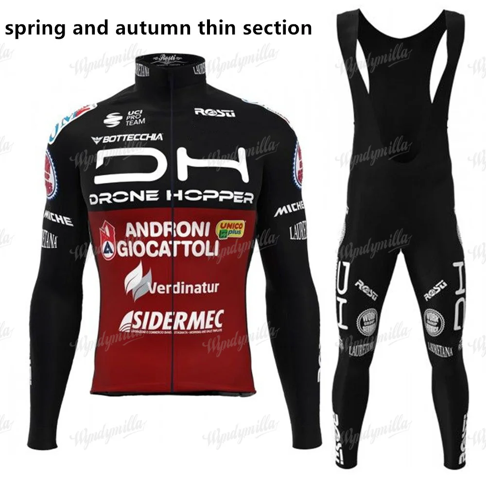 Conjunto de equipo de ciclismo 2022 Drone Hopper - Androni Giocattoli (conjunto de chaqueta de invierno + traje de primavera) - Maillot de competición del equipo de ciclismo profesional