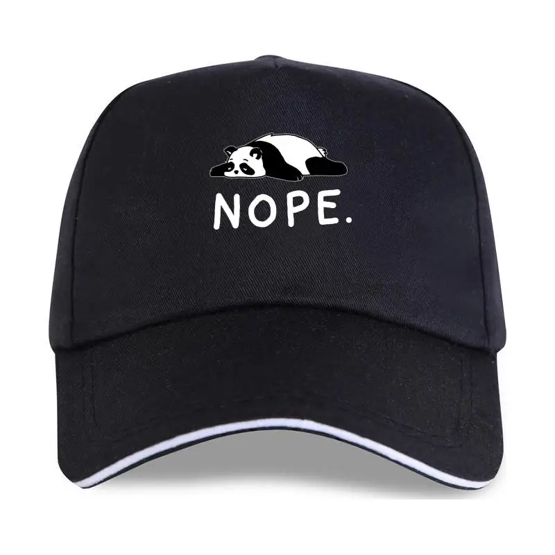 

new cap hat Women's Long Baseball Cap 2021 Autumn Cute Panda Nope Letter Pullover Loose Female Tops Plus Size Crewneck T-shi