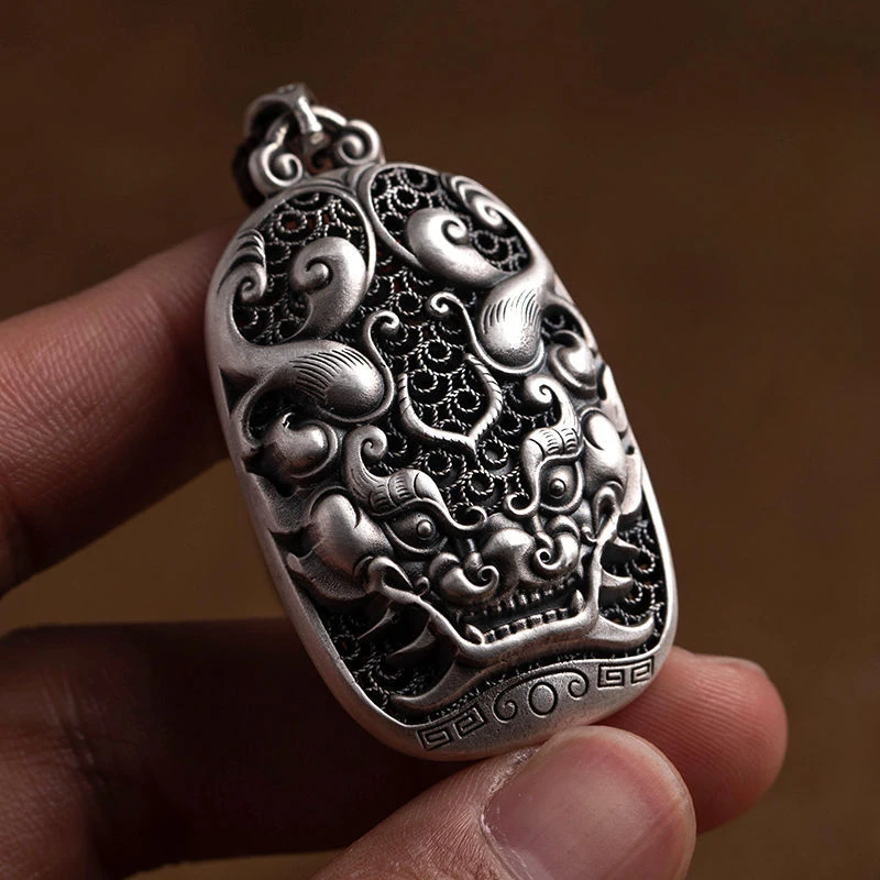 Hx neue hohle Reichtum Quelle Pixiu Männer und Frauen geflochtenes Seil Retro Schlüssel bund, um Reichtum und Schatz Kupfermünze Schmuck zu gewinnen