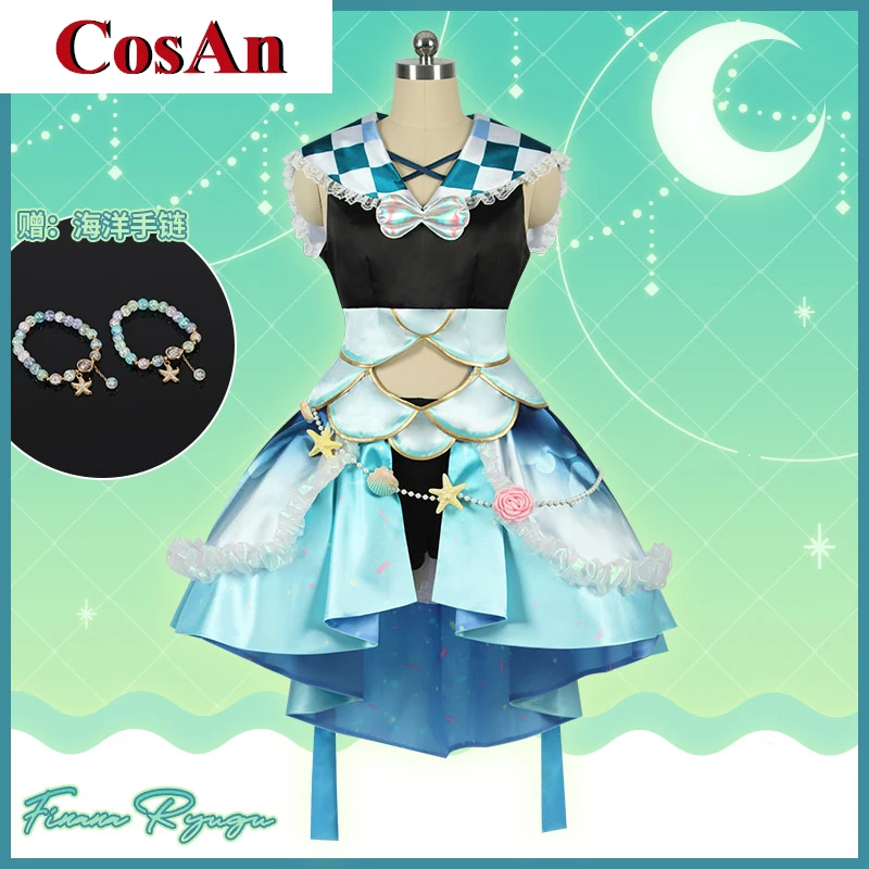 

Косплей Костюм косплея CosAn аниме Vtuber Finana Ryugu милая форма платье для вечеринки