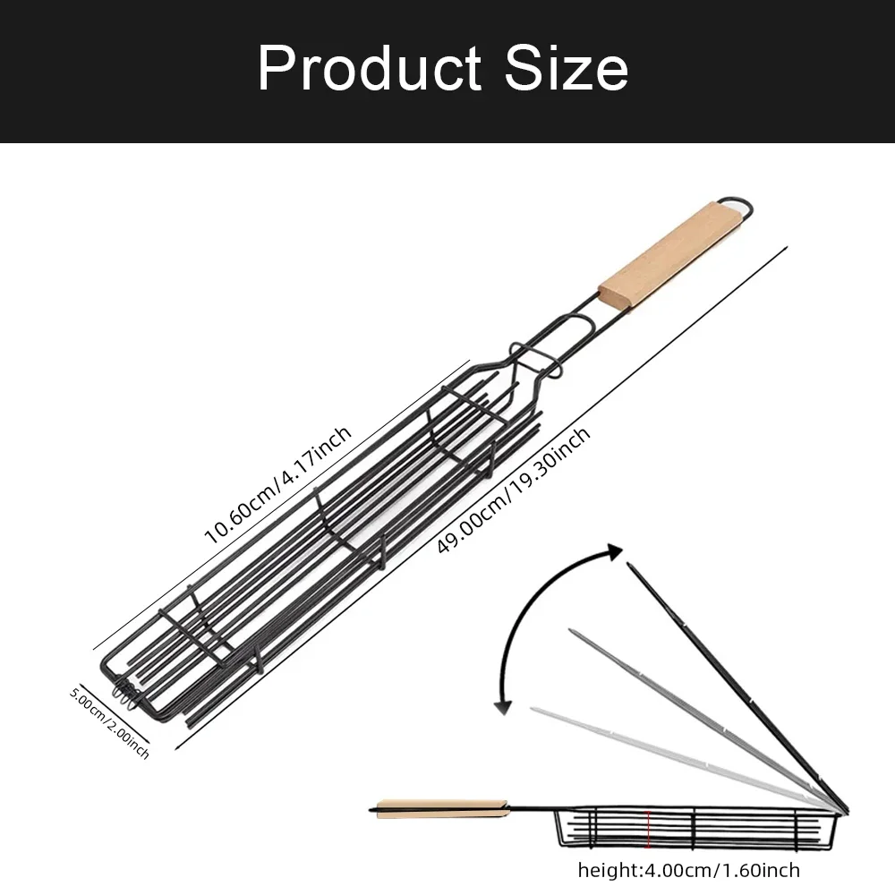 Non-Stick Welded Barbecue Grill Basket Stainless Steel Easily Cleaned Barbecue Net For Meat And Vegetable Accessories