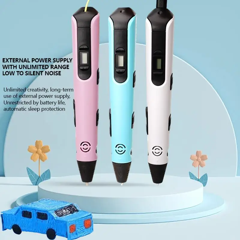 3D Printing Pen LCD Display Screen 1.75mm ABS/PLA 0.7mm Diameter Material Kids DIY Drawing Pen Christmas Birthday Gifts 3d printing pen
