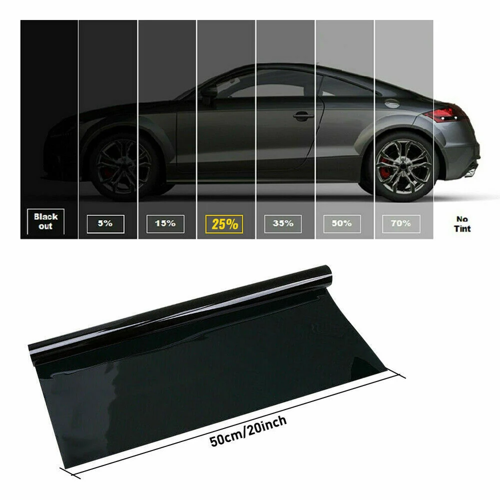 Window Film 3/5/8m Black Car Tint Solar UV Protector Sticker For Car Auto Home