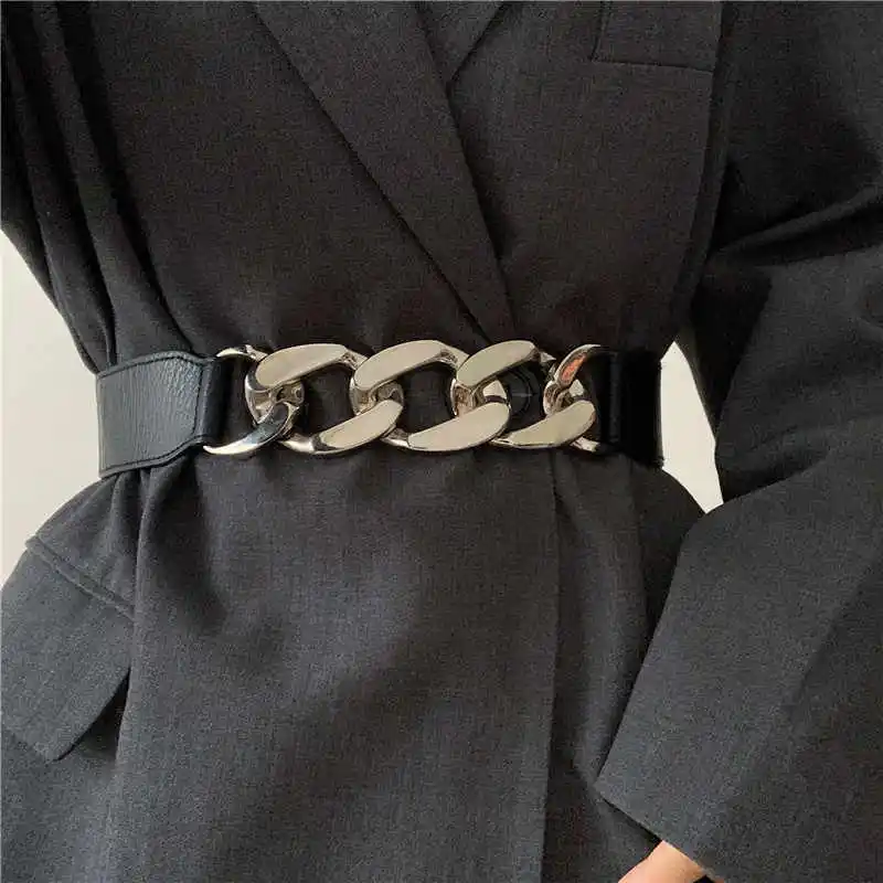 Women Decorative Belt Adjustable Waist Belt with Skirt and Sweater Trendy Ins-style Leather Belt Suitable for Daily Wear 1pcs