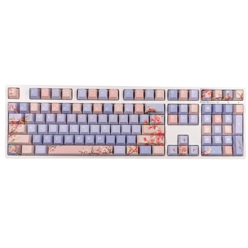

Cherry Keycaps Spring Rain theme 5Sides Sublimated Keycaps for Mechanical Keyboards 61/6775/81/84/87/98/100/108