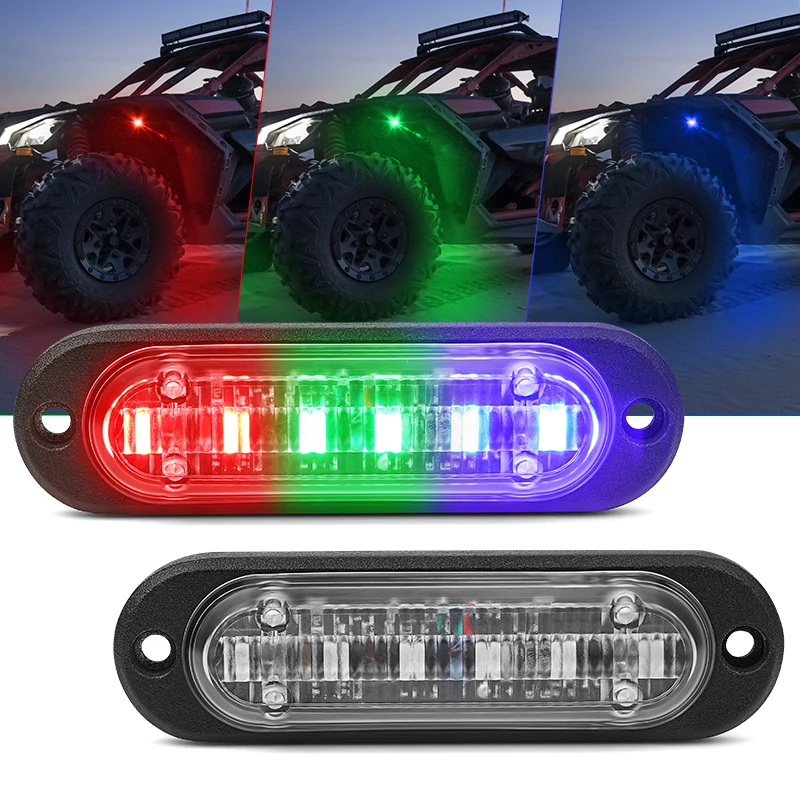 

Universal LED Side Warning Light 12V Cruiser Lamp Decorative Atmosphere Driving Signal For Dirt Bike Chopper ATV Truck Car 4WD