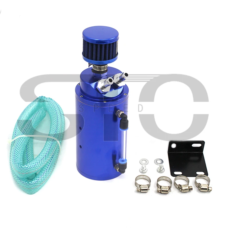 Durable Car Baffled Oil Catch Can Pot Reservoir Tank Breather Filter Modified