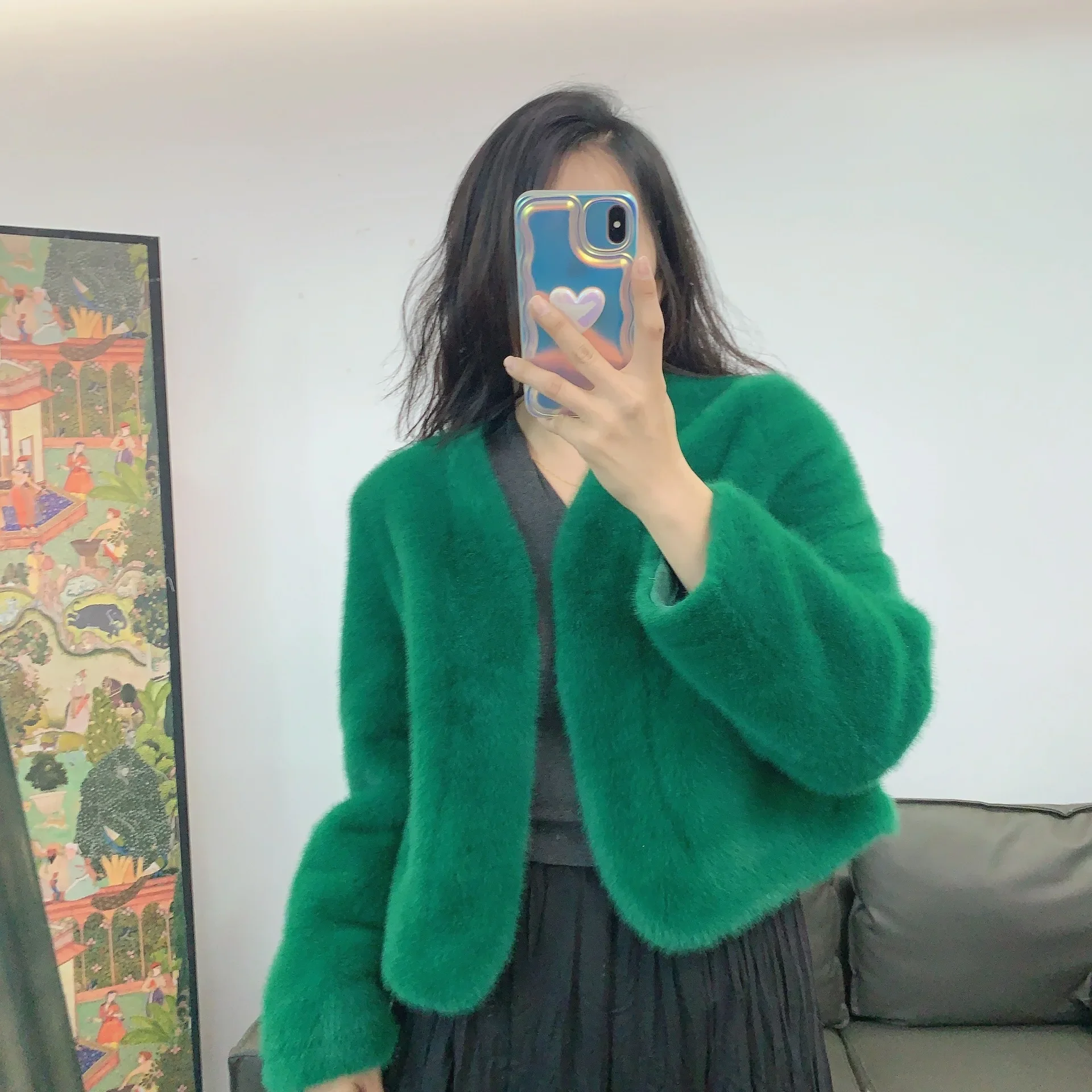 Off Season Special Offer European Mink Fur Environmental Protection Fur Coat Imitation Mink Women's Short Fur 2023 New