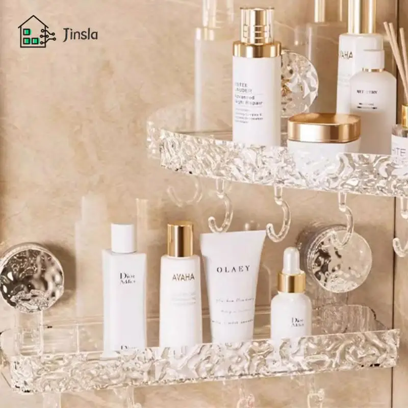 

Простота обслуживания присоска полка прочная и крепкая Хранение Косметики современный и функциональный не сверлить легко установить