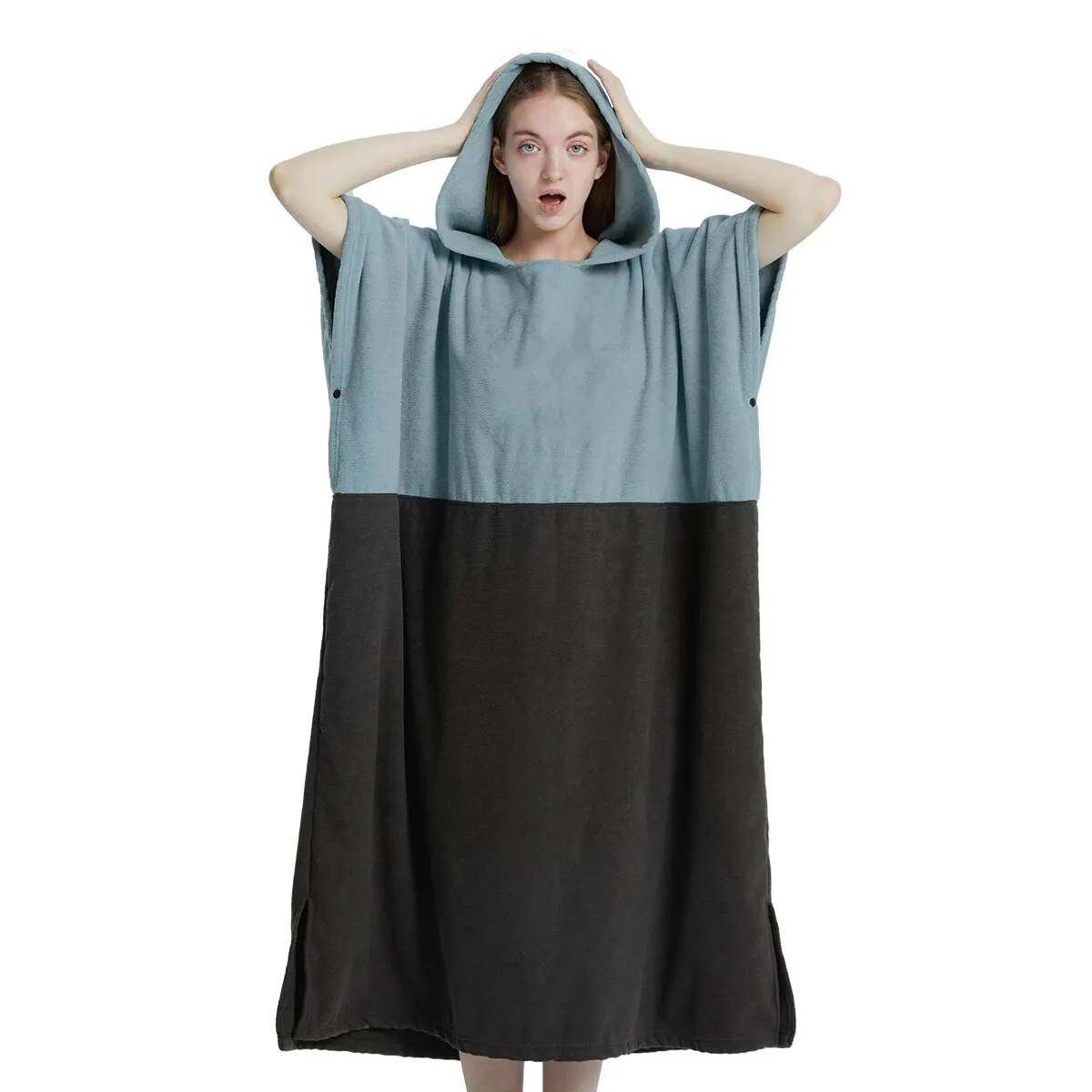 Surf Poncho Beach Robe Quick-dry Microfiber Changing Towel Adult_voghion.com