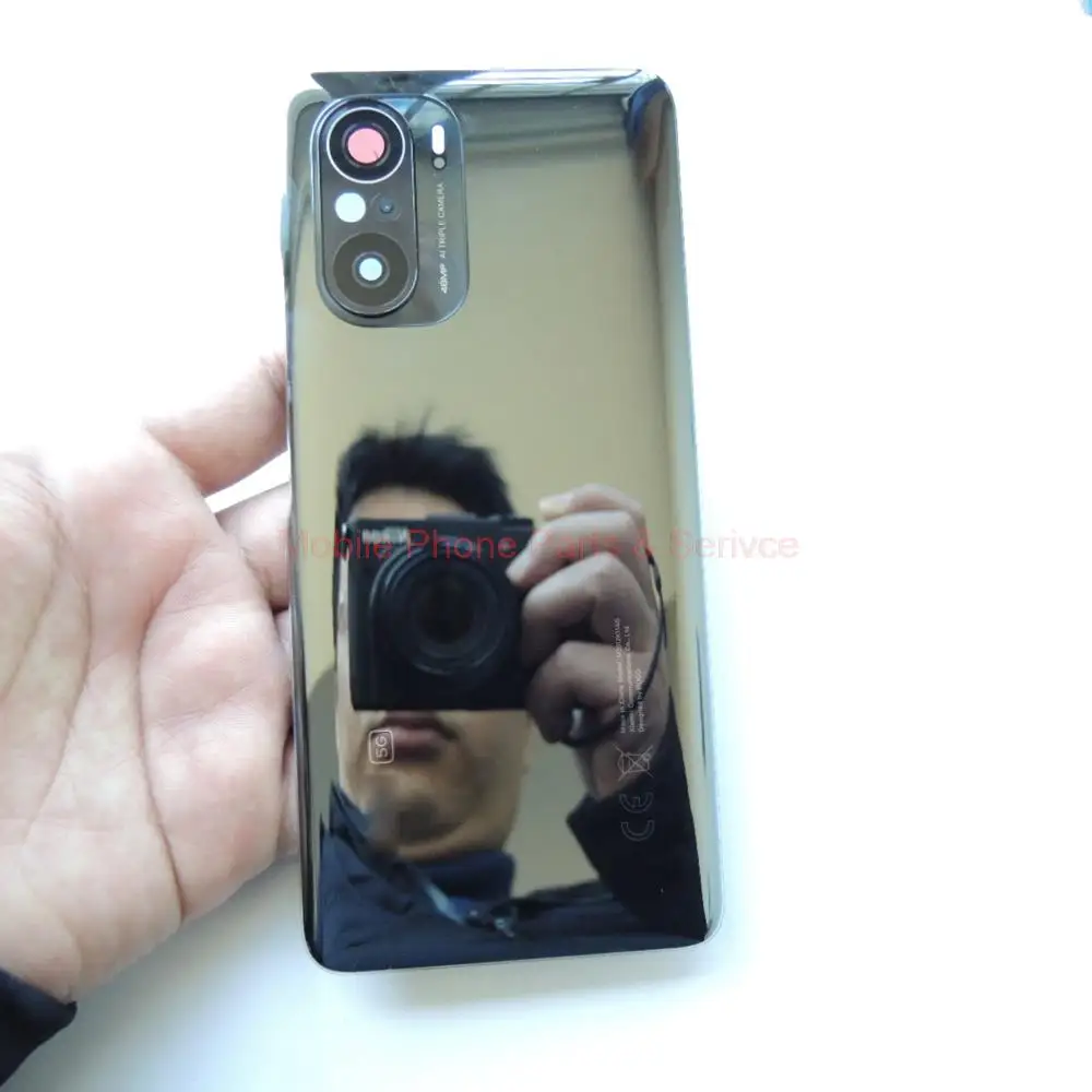 Phone Back Cover Phone Camera Lens Camera Lens Cover Glass Battery Cover Glass Phone Back Cover Xiaomi Poco F3 Back Cover Chassis Case Rear Battery Housing Door + Camera Lens Glass Repair Parts