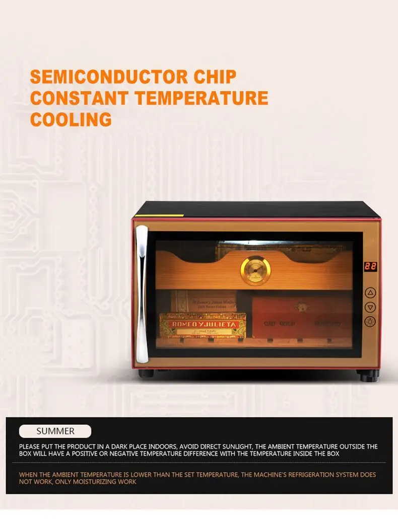 Mini Cigar Cabinet Humidity Cabinet 23L Electric Thermostatic & Constant humidity Cigar Storage