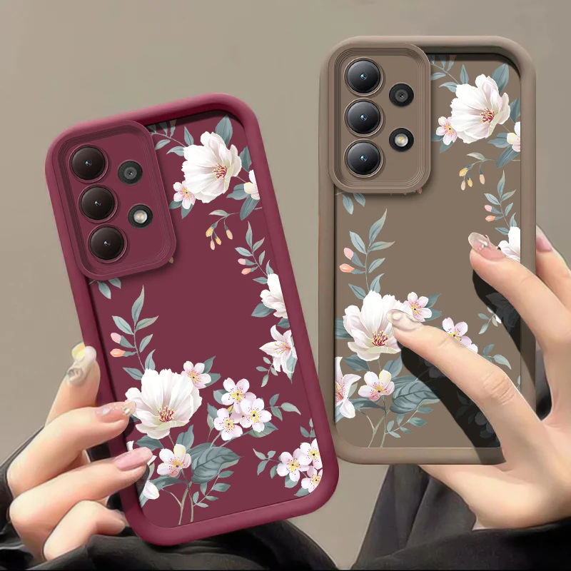 Pink Flowers Silicone Soft Phone Case