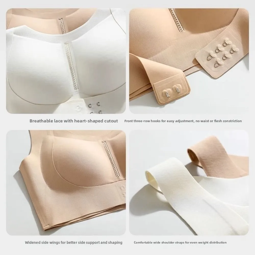 2 in 1 Posture Corrector Bra Adjustable Full Cup Front Closure Bra Shockproof Comfortable Women Seamless Bras Sports Fitness 2