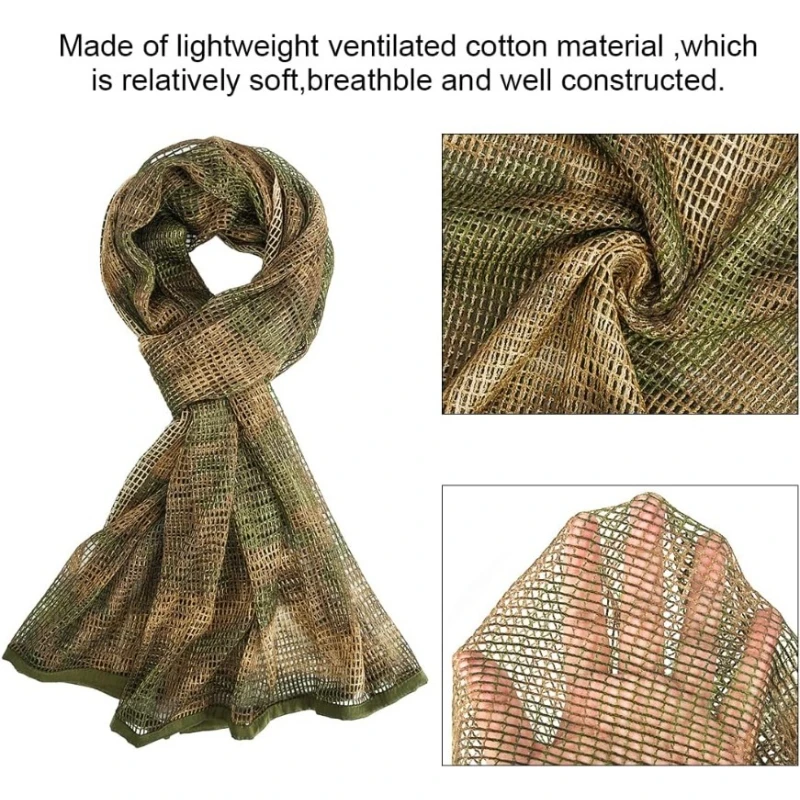 Camouflage Mesh Outdoor Scarf & Head Wrap