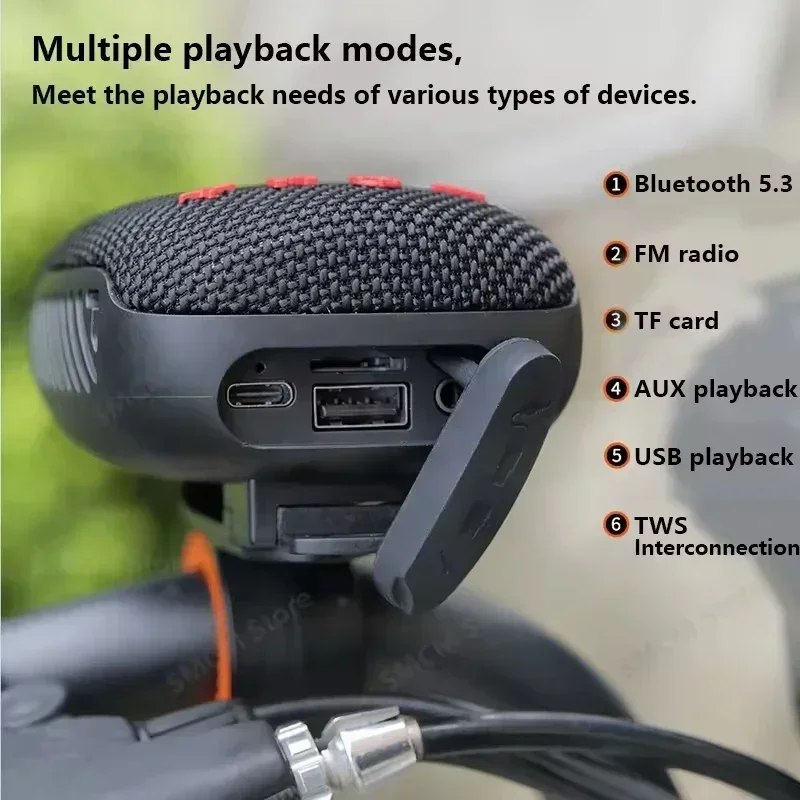 Outdoor Bicycle TG392 Portable Bluetooth Speaker TWS Wireless Mini Bass FM Radio Soundbar Riding Music Loudspeaker For Camping bluetooth speaker