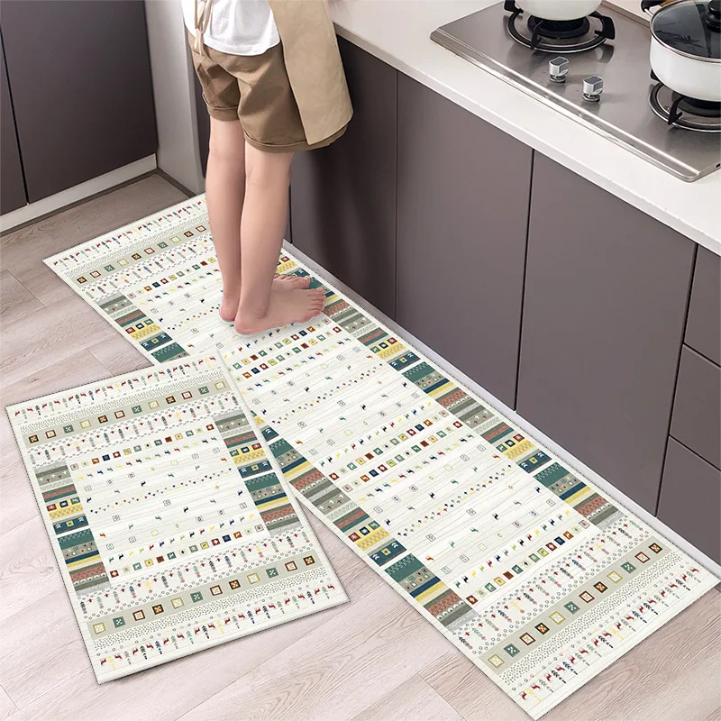 thumbnail image 1 of Alfombra de cocina duradera y resistente a la suciedad, alfombra para puerta de baño, alfombra para ducha, alfombra para pies, alfombra suave antideslizante con dibujos animados, 1 of 5
