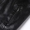 Leather Jacket Men Coats Motorcycle Autumn Travel Fleece Black Zipper Plus Size 6XL 7XL 8XL Oversized Winter Slanted Overcoat 4