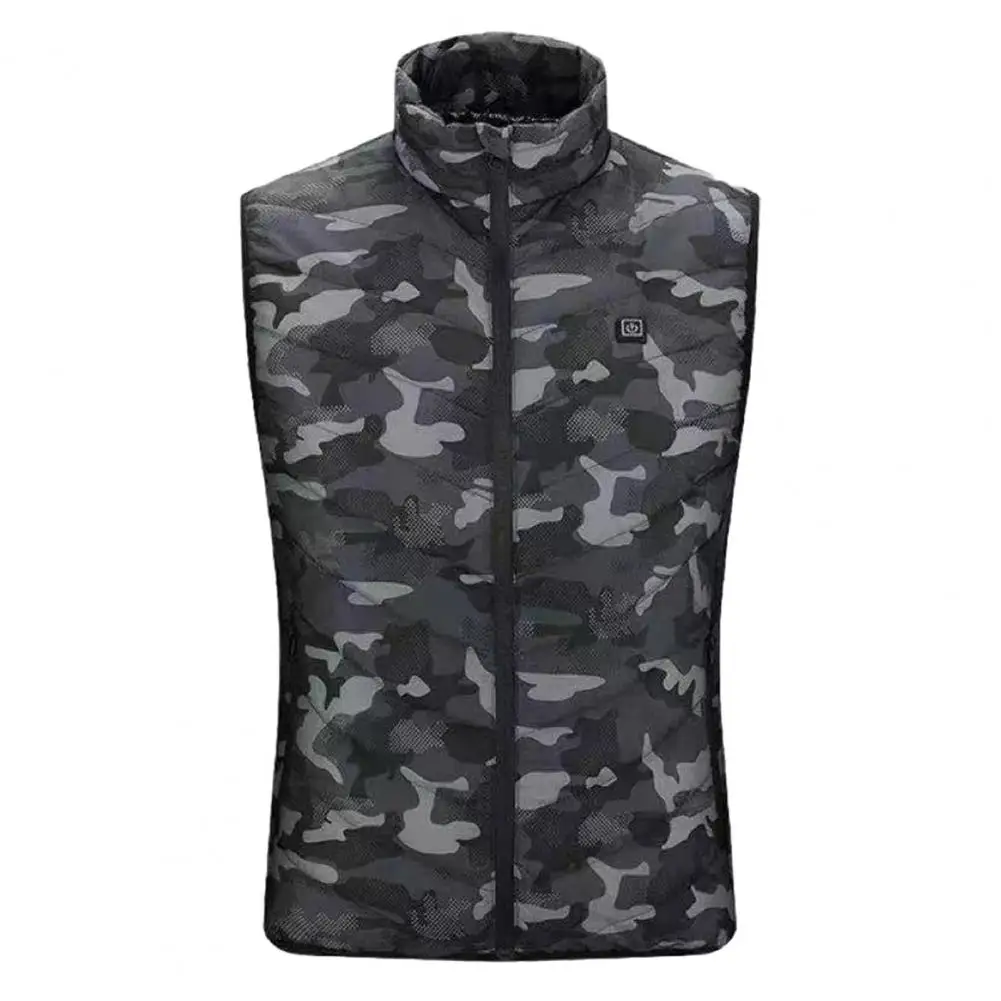 

2 Area Thermal Waistcoat Area Thermal Waistcoat Usb Electric Warm Vest for Men Women Stand Collar Zipper Placket Ideal Winter