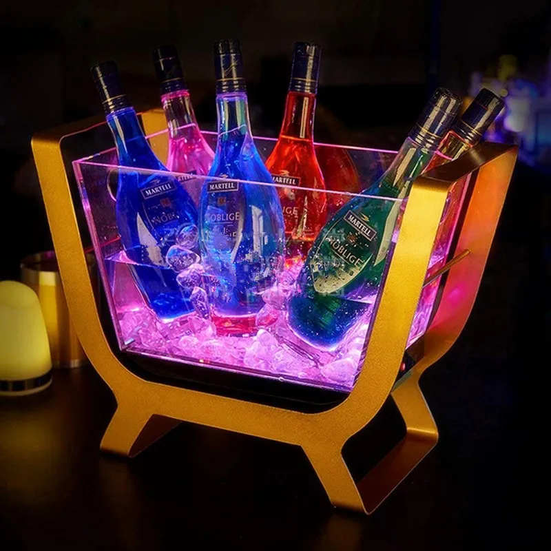 Luxury Led Ice Bucket 612 Bottles Champagne Wine Barrels Boat Colorful