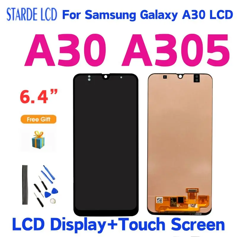 

6.4'' For Samsung galaxy A30 LCD Display Touch Screen Digitizer Assembly For Samsung A30 A305/DS A305F A305FD A305A Replacement