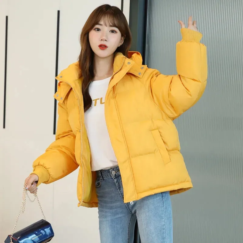 

2023 New Fashion Women's Parkas Winter Jacket Coat Casual Thicken Warm Parka Loose Hooded Overcoat Cotton Padded Jackets Outwear