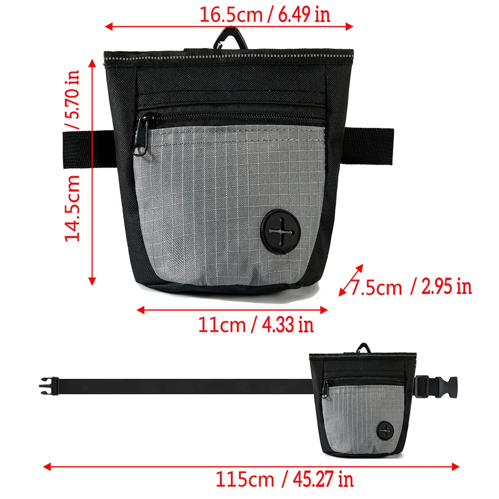 Magnetic opening Dogs Training Pack Pouch Food Bag Pocket Snack Reward Waist Bag Outdoor Feeder Puppy Portable Dog Training Ba 2