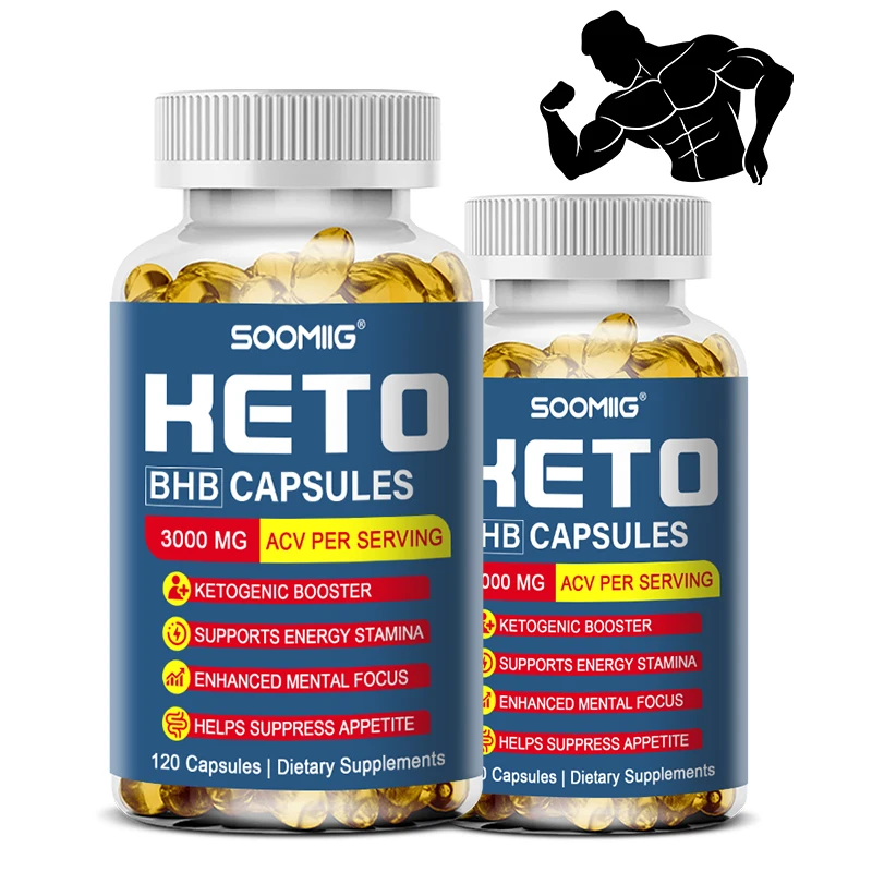 

Keto Bhb Capsules - Fat Burning As Energy Supplement, Promote Weight Management, Detox Metabolism for Men and Women