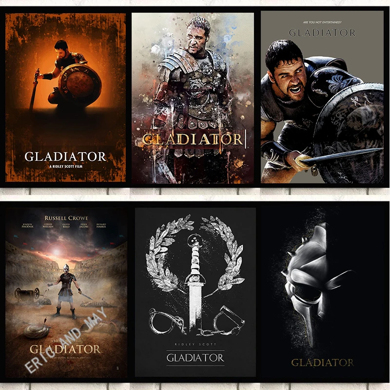 

Classic Movie Gladiator and Posters Prints Canvas Painting Modern Wall Art Picture for Living Room Home Decor Cuadros Fans Gift